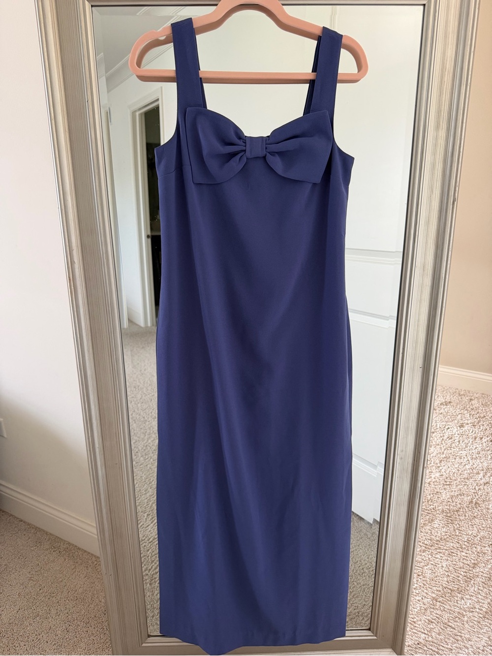 Lilly Pulitzer Navy Bow-Front Sleeveless Midi Dress